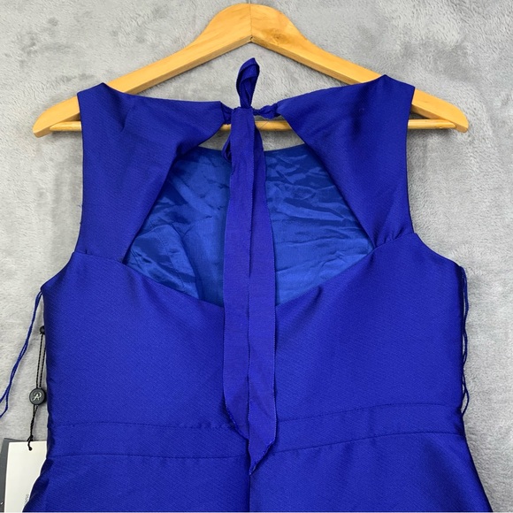 Adrianna Papell Cobalt Blue Mini Dress. Size 4. Short Sleeve, Back-out. (NWT) - Picture 4 of 6